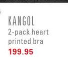 Kangol 2 Pack Heart Printed Bra