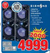 Diamond Zenith Twin 15" Speakers DE-3901-D15