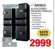 Sansui Active Stereo Speakers Pinnacle SAN-3900-D65