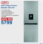 Defy 226L Fridge Freezer Metallic DAC449