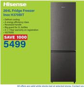 Hisense 264L Fridge Freezer Inox H370BIT