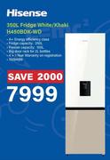 Hisense 350L Fridge White/Khaki H450BDK-WD