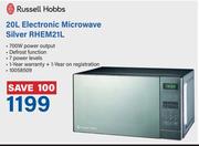 Russell Hobbs 20L Electronic Microwave Silver RHEM21L