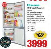 Hisense 271Ltr Fridge/Freezer H359BI