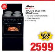 Univa 53Ltr 4 Plate Electric Stove U405B
