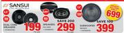 Sansui 6.5" Dual Cone Speakers + Sansui 6x9" Speakers + Sansui 12" Subwoofer-For All