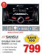 Sansui Double Din Car Radio CAV-7009