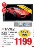 Sansui Double Din Car Radio CAV 7008