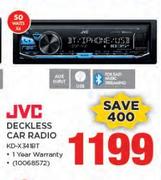 JVC Deckless Car Radio KD-X-341BT
