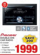 Pioneer Double Din Car Radio FM 5505BT