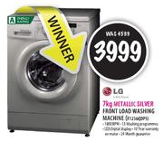 LG Metallic Silver Front Load Washing Machine(F1256QDPS)-7Kg
