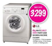LG White Direct Drive Front Load Washing Machine(F1056NDP)-6Kg