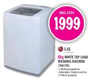 LG White Top Load Washing Machine(T8011TD)-8Kg
