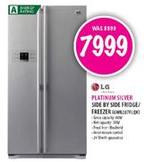 LG Platinum Side By Side Fridge/Freezer(GWB207FLQK)