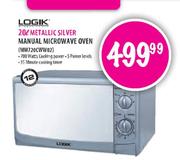 Logik Metallic Silver Manual Microwave Oven(MM720CWW02)-20L