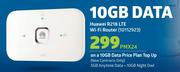 Huawei R218 LTE Wi-Fi Router-On A 10GB Data Price Plan Top Up