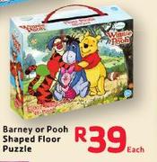 Barney Or Pooh Shaped Floor Puzzle