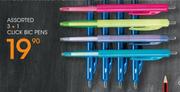 Assorted 3+1 Cuck Bic Pens