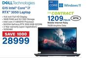 Dell G15 Intel Core i7 RTX 3050 Laptop