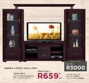 Sienna 4 Piece Wall Unit
