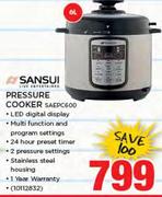 Sansui 6Ltr Pressure Cooker SAEPC600