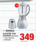 Sansui 1.5Ltr Blender And Grinder SBCG1500