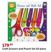 Craft Scissors And Punch Set 10 Piece