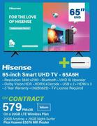 Hisense 65 Inch Smart UHD TV 65A6H-On A 20GB LTE Wireless Plan