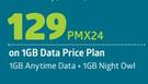 1T 7" 3G Prime Black - On 1GB Data Price Plan