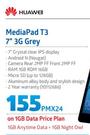 Huawei Media Pad T3 7" 3G Grey-On 1GB Data Price Plan