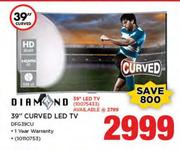 Diamond 39" HD Ready Curved LED TV DFG39CU
