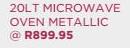 Defy 20L Microwave Oven (Metallic)