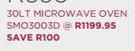Sansui 30L Mirror Microwave Oven SMO3003D