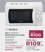 Sansui 20L Mirror Microwave Oven SMO2000