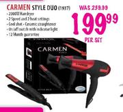 Carmen Style Duo Hairdryer-2000w