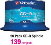 Verbatim 50 Pack CD- R Spindle-Per Pack