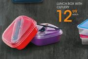 Lunch Box With Cutlery Each