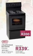 Defy 4 Plate Solid 621 Stove DSS494