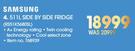 Samsung 511L Side By Side Fridge(RS51K5680SL)