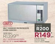 Defy 20L Metallic Microwave Oven 