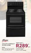 Univa 4 Plate Compact Stove U116B