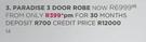 Paradise 3 Piece Door Robe