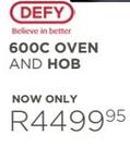 Defy 600C Oven And HOB