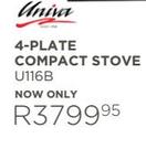 Univa 4-Plate Compact Stove U116B