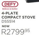Defy 4-Plate Compact Stove DSS514