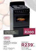 Defy 4-Plate Compact Stove DSS514