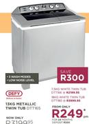 Defy 13Kg Metallic Twin Tub DTT165