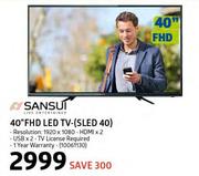 SANSUI 40" FHD LED Tv - ( SLED 40)