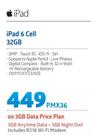 Apple iPad 6 Cell 32GB-On 3GB Data Price Plan Includes R218 WiFi Modem