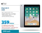 Apple iPad 6 WiFi 32GB-On 3GB Data Price Plan Includes R218 WiFi Modem